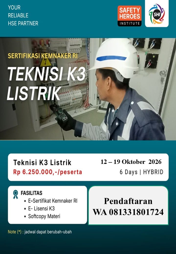 Teknisi K3 Listrik Kemnaker